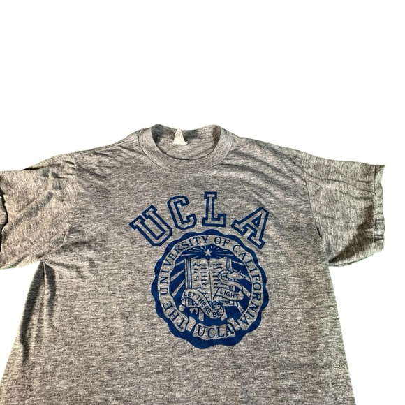 Vintage UCLA Bruins T Shirt Mens Large Gray USA Made College NCAA Graphic Tee - Picture 2 of 9